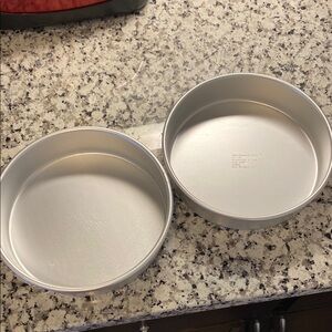 Wilton two Round Silver Cake Pans
